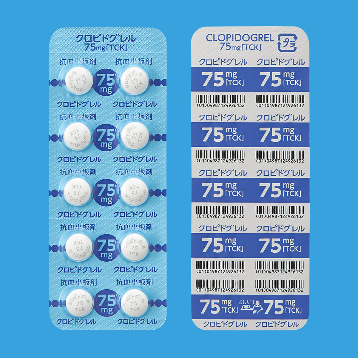クロピドグレル錠75mg「TCK」